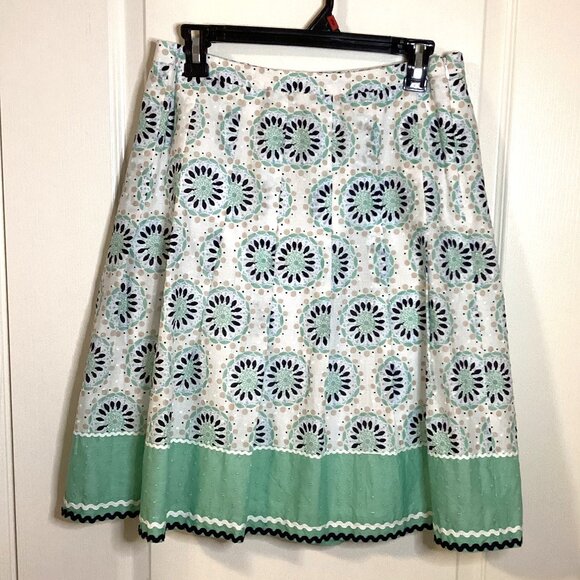 Loft Ann Taylor Women's 6P Petites Cotton Pleated Summer Skirt Lined - Picture 1 of 7